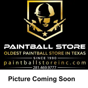 Gold logo for paintball store in Texas.