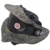 Camouflage paintball mask with thermal lens.