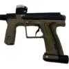 Tan and black paintball marker.