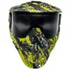 Green and black camo paintball mask