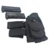 Black tactical leg holster with magazines.
