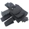 Black tactical thigh holster with pistol.