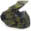 Camouflage paintball mask with visor.