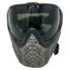 Black paintball mask with thermal lens.