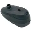 Black paintball hopper, top view.