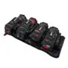 Here's an alt tag for the image: Red and black paintball pod pack.