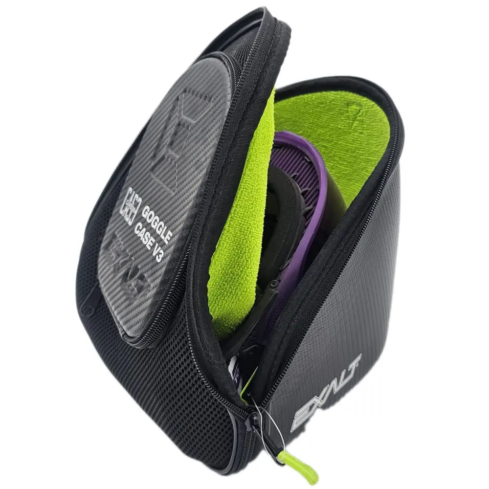 Exalt goggle case with microfiber cloth.