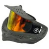 Grey paintball mask with tinted visor.