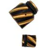 Black and gold striped hookah hose handle.