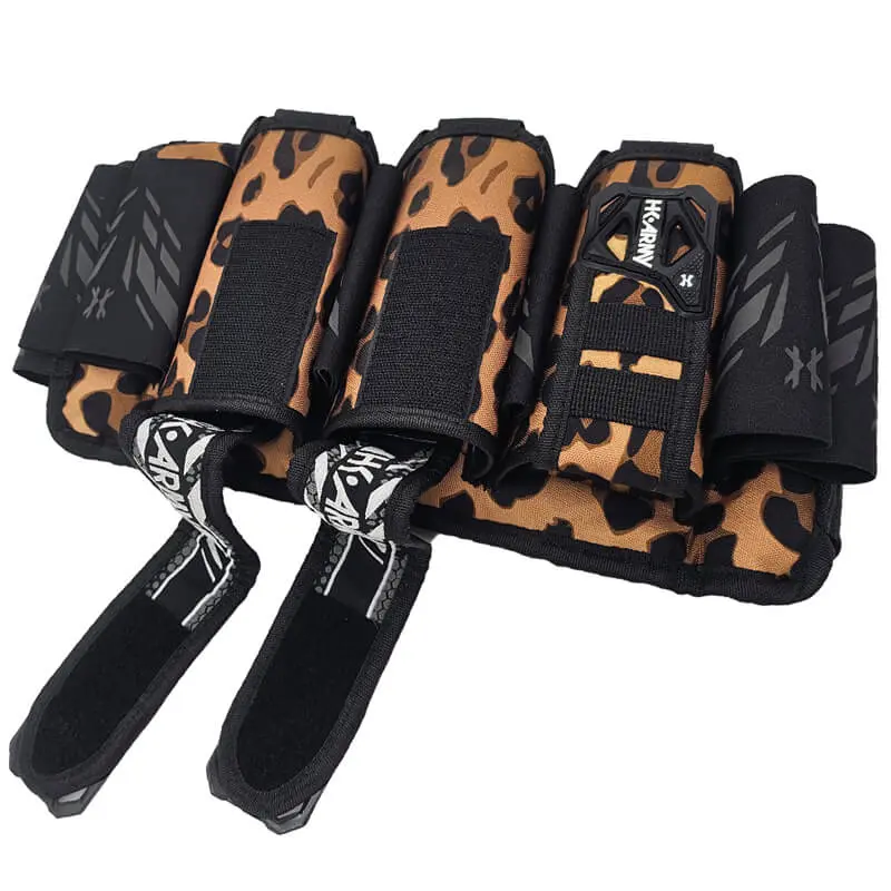 Leopard print weightlifting wrist wraps.