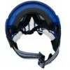 Blue and black protective sports helmet.