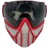 Red and white protective sports mask.