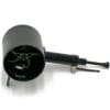 Black and green paint sprayer nozzle.