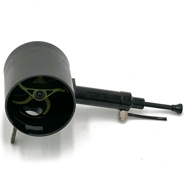 Black and green paint sprayer nozzle.