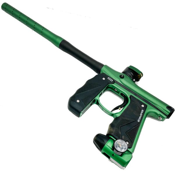 Green Empire paintball marker with a black grip.