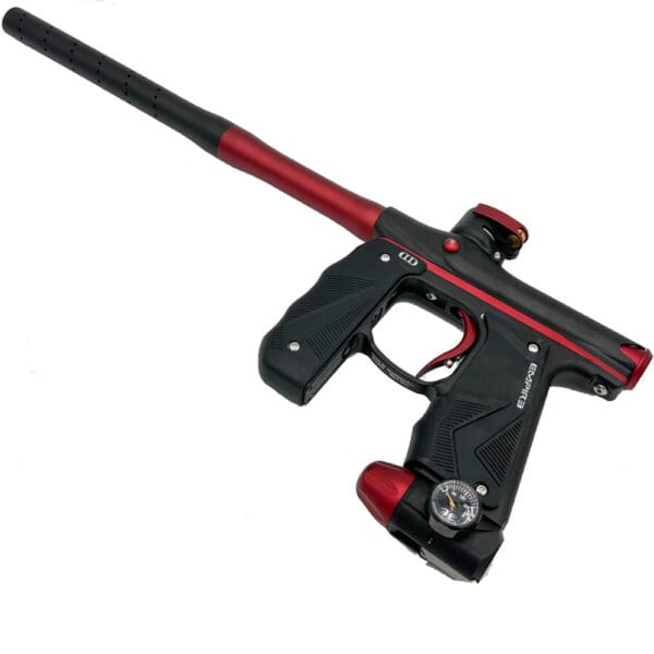 Black and red Empire paintball marker.