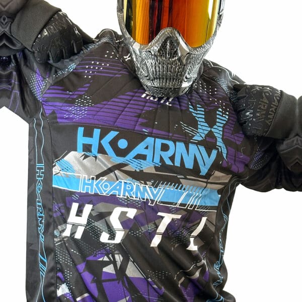 Person wearing a HK Army paintball jersey.