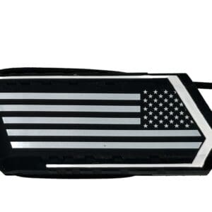 Black and white American flag keychain.