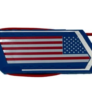 Blue and red American flag keychain.
