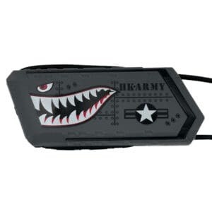 Gray HK Army shark-mouth key chain.