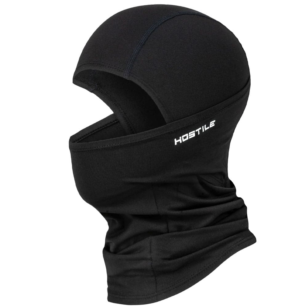 Black Hostile balaclava with face opening.