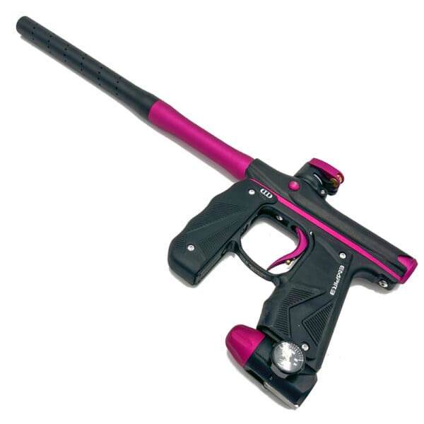 Black and pink Empire paintball marker.