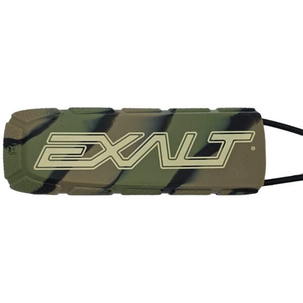 Here's an alt tag for the image: Exalt camo paintball mask strap cover.