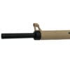 Tan-colored rifle barrel with black muzzle.