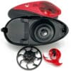 Paintball hopper disassembled with parts.