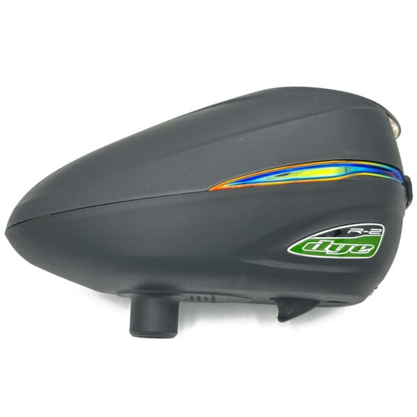 Black Dye R2 paintball hopper.