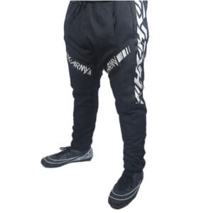 Black joggers with white ARMY logo.