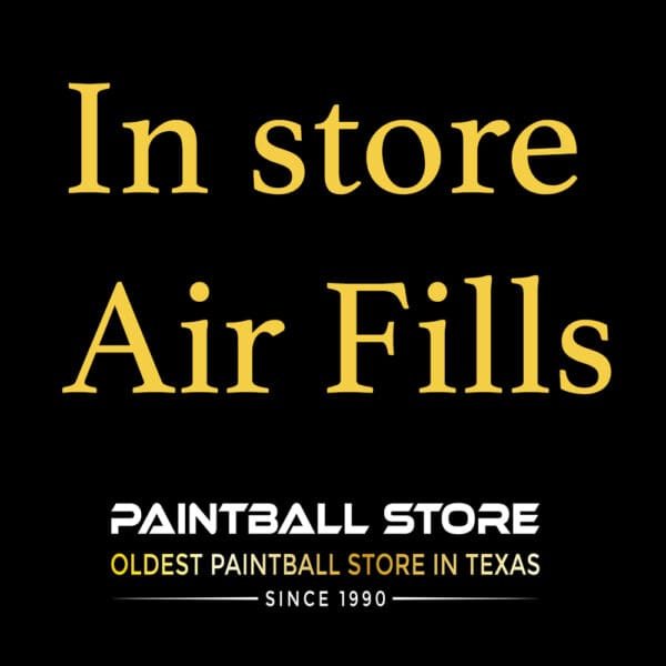 In-store air fills for paintball.