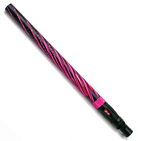 Pink and black paintball barrel.