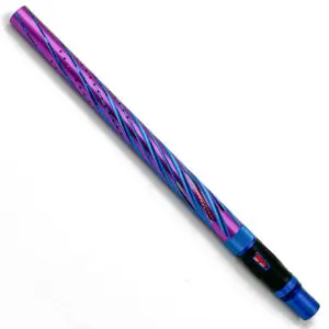 Blue and purple paintball barrel.