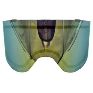 Futuristic mirrored shield sunglasses.