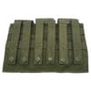 Olive green six-pouch tactical mag pouch.