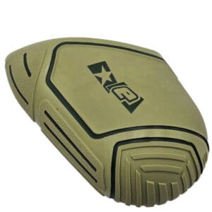 Tan Exalt paintball elbow pad.