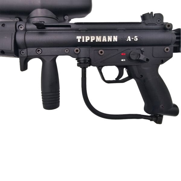 Tippmann A-5 paintball marker gun.