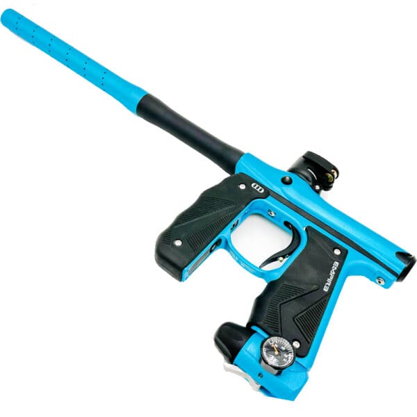 Empire paintball gun, blue and black.