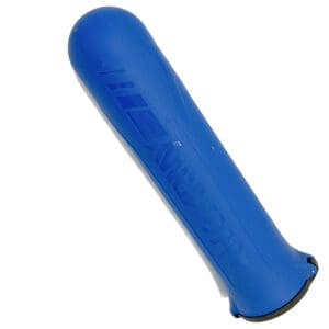 Blue paintball gun barrel cover.