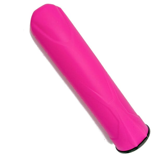 Pink silicone grip for a scooter.