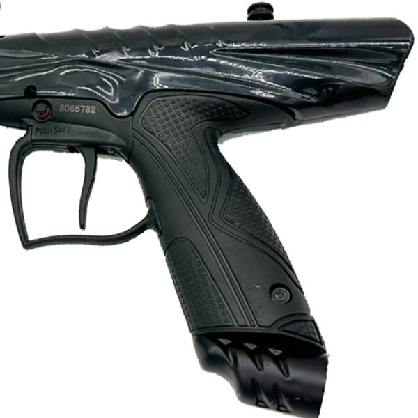 Black paintball marker with grip