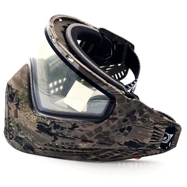 Camouflage paintball mask with visor