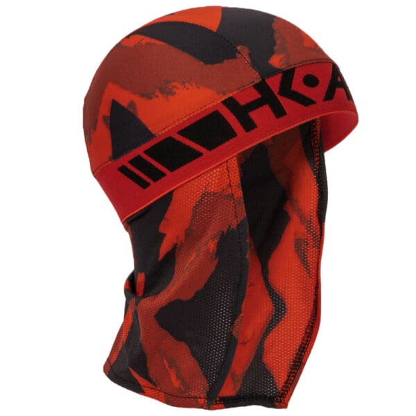 Red and black camo balaclava