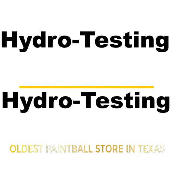 Hydro-Testing, oldest paintball store in Texas.