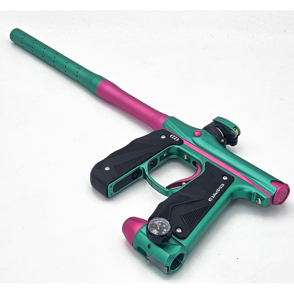 Green and pink paintball marker