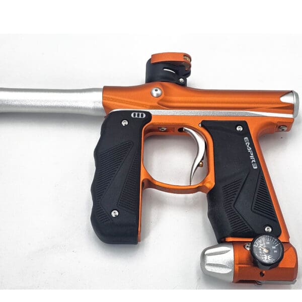 Orange Empire 3 paintball marker gun.