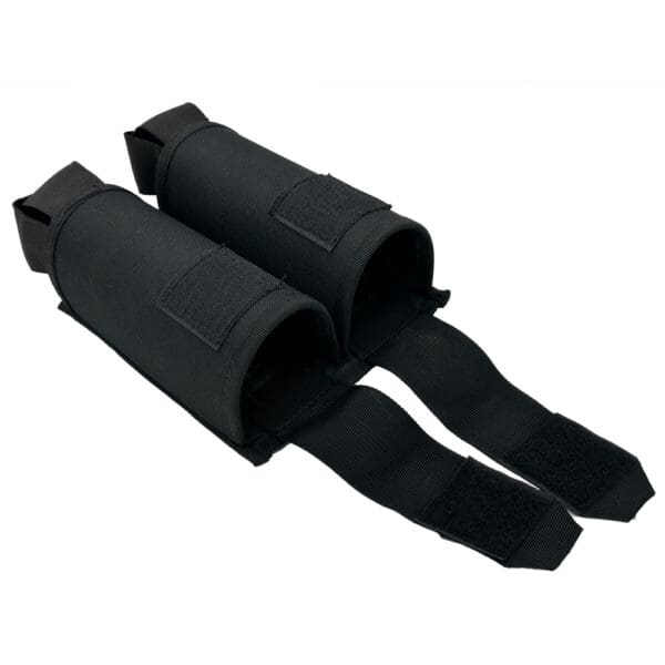 Black double tactical nylon tube holders.