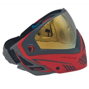 Dye paintball mask, red and gray.