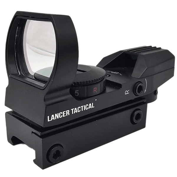 Tactical Red & Green Dot Panorama Reflex Sight - 4 Reticles (Color: Black) CA-401B